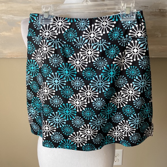 ekouaer Shorts Nwt Ekouaer Blackteal Fun Print Skort Poshmark